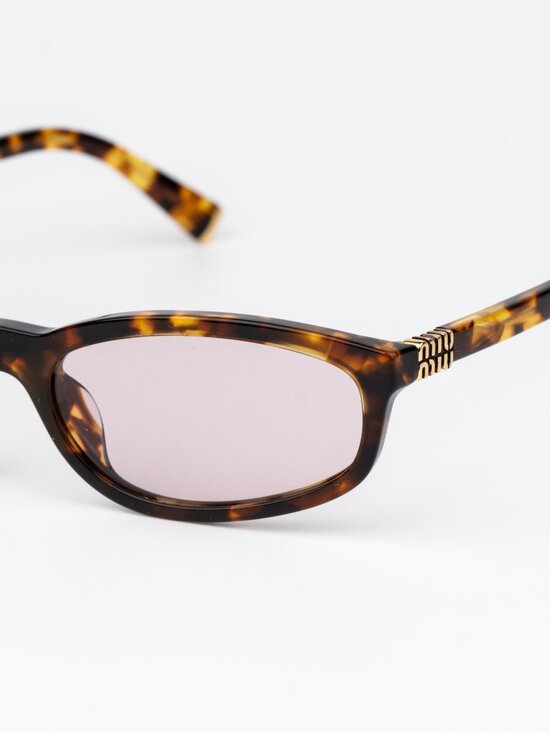 Miu Miu Women Sunglasses Honey Havana Pink Rectangle MUA06S 14L4I0 NEW AUTHENTIC main image 10